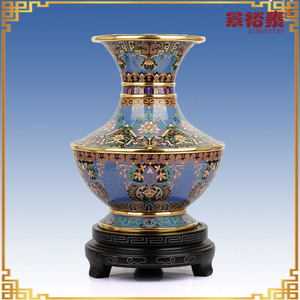 景泰蓝花瓶盖碗尊北京特色礼品摆件客厅家居饰品张向东作品