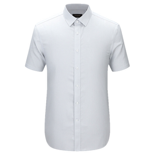 雅戈尔 商场同款男灰色格子DP系列短袖衬衫YSDP120697DFA