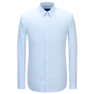 雅戈尔 商场同款男浅蓝提花DP系列长袖衬衫YLDP120666IJY