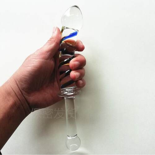 Glass-made femalemasturbation toy fake phallus adult product