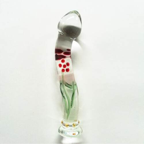Glass-made femalemasturbation toy fake phallus adult product