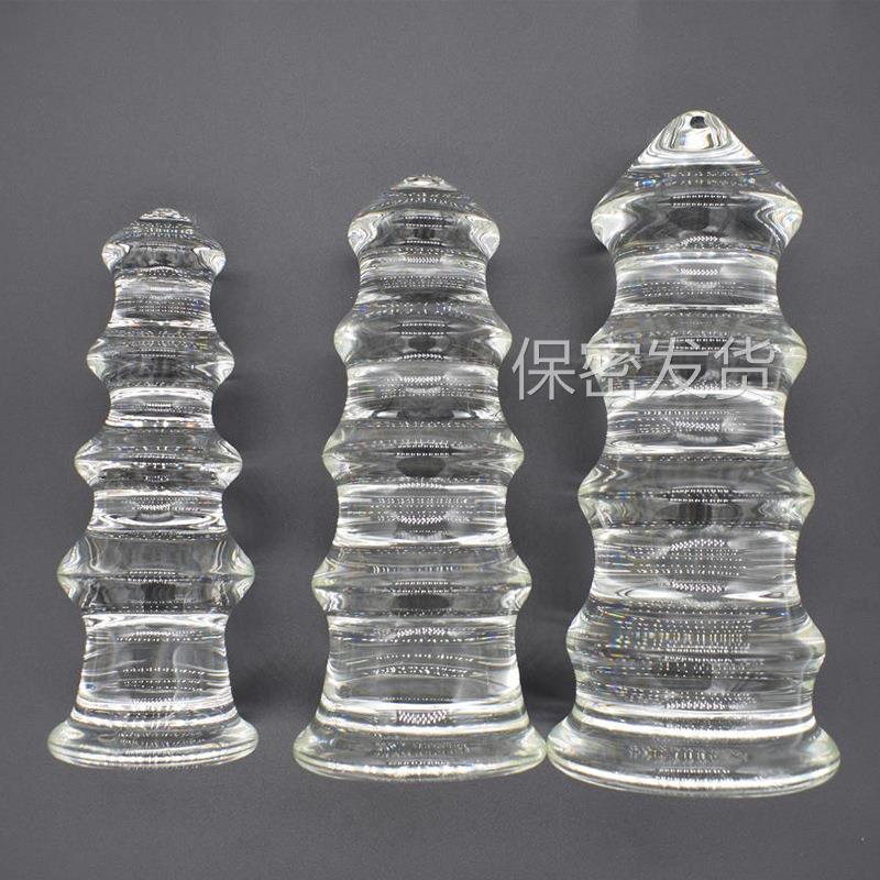 私密解压玻璃按摩器大号玻璃局部拉条菊部门塞按摩放松新款解压玩