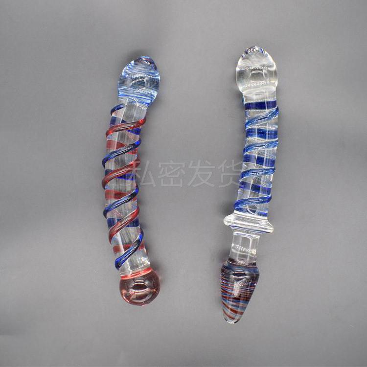 Glass-made femalemasturbation toy fake phallus adult product