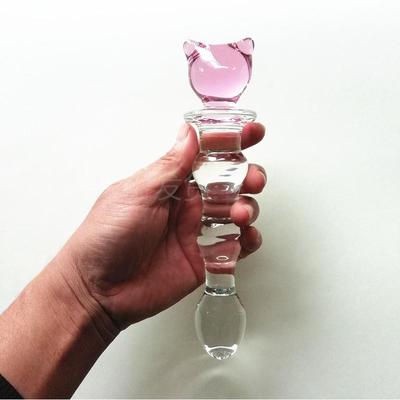 Glass-made femalemasturbation toy fake phallus adult product