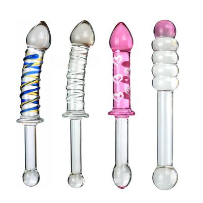 Glass-made female masturbation toy fake phallus adult produc