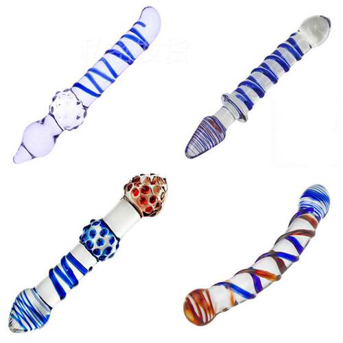 Glass-made femalemasturbation toy fake phallus adult product