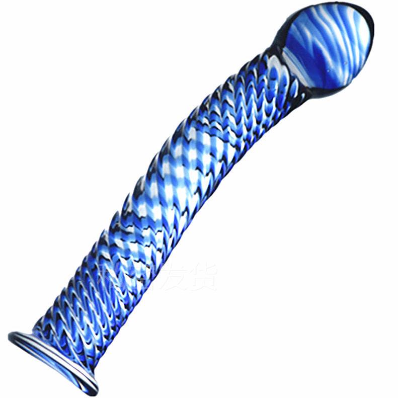 Glass-made femalemasturbation toy fake phallus adult product