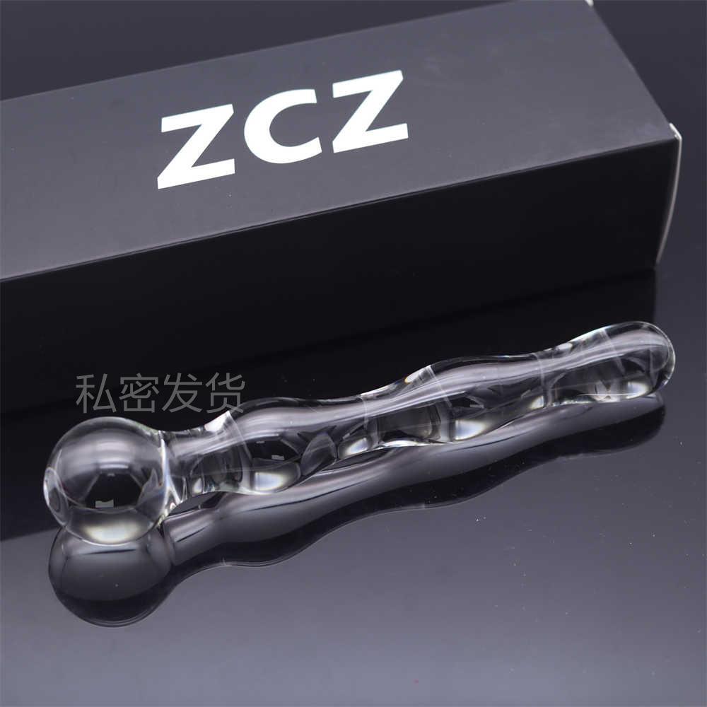 Glass-made femalemasturbation toy fake phallus adult product