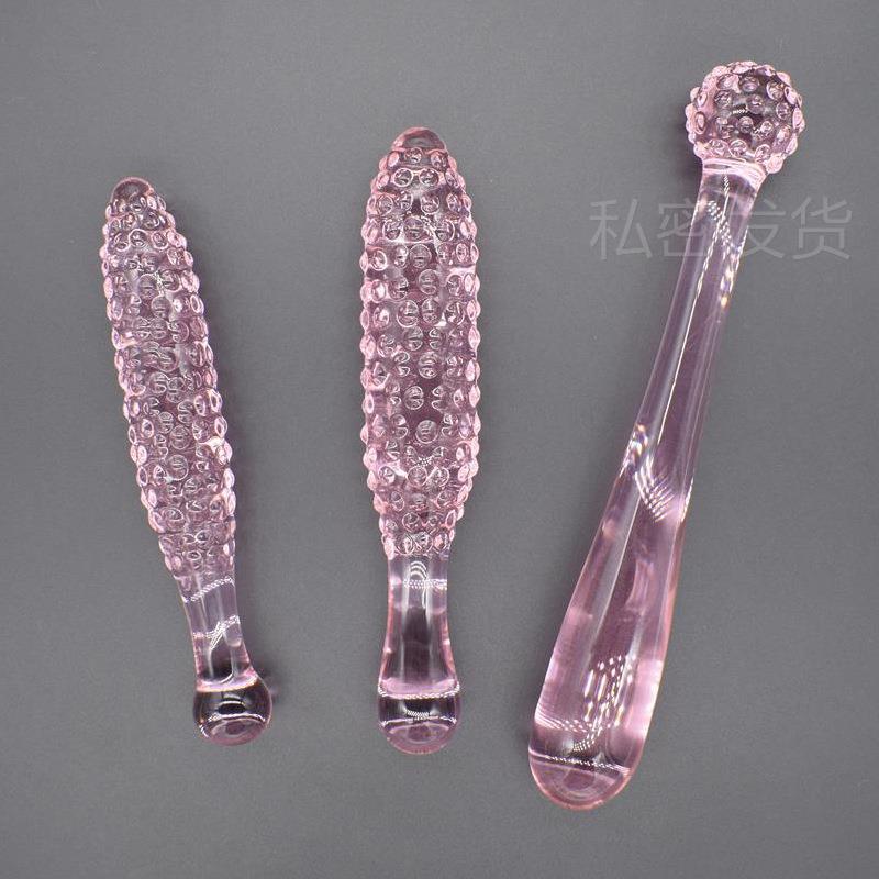 Glass-made femalemasturbation toy fake phallus adult product