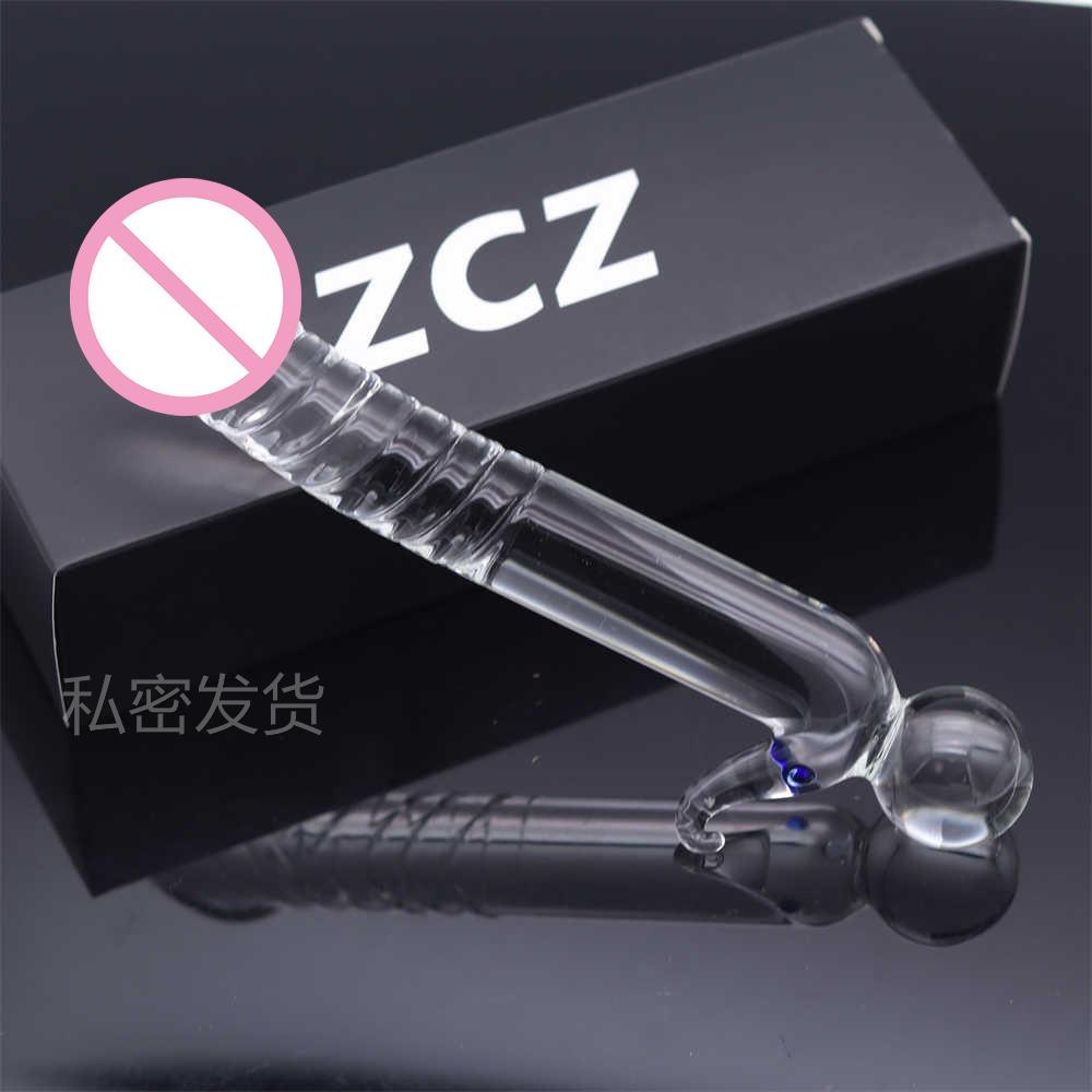 Glass-made femalemasturbation toy fake phallus adult product