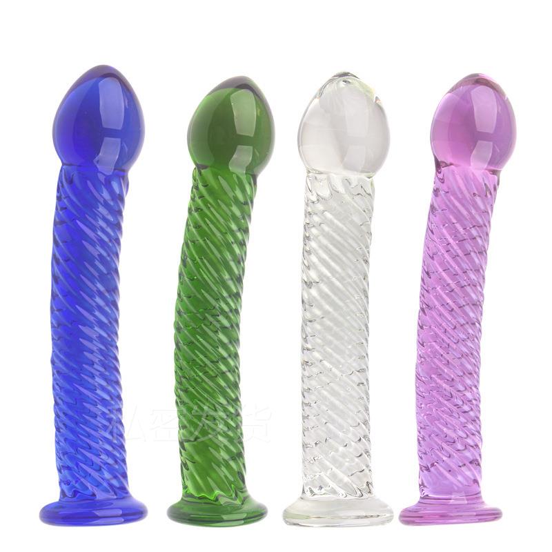 Glass-made femalemasturbation toy fake phallus adult product