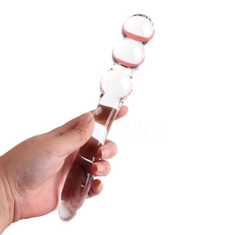 Glass-made femalemasturbation toy fake phallus adult product