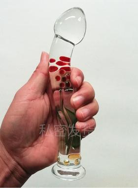 Glass-made femalemasturbation toy fake phallus adult product