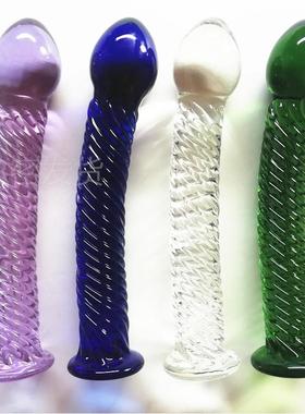 Glass-made femalemasturbation toy fake phallus adult product
