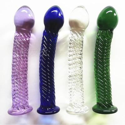 Glass-made femalemasturbation toy fake phallus adult product