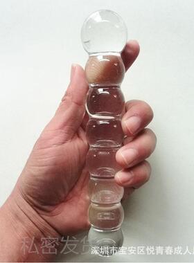 Glass-made femalemasturbation toy fake phallus adult product