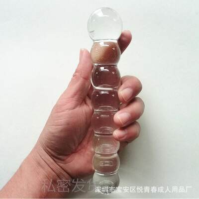 Glass-made femalemasturbation toy fake phallus adult product
