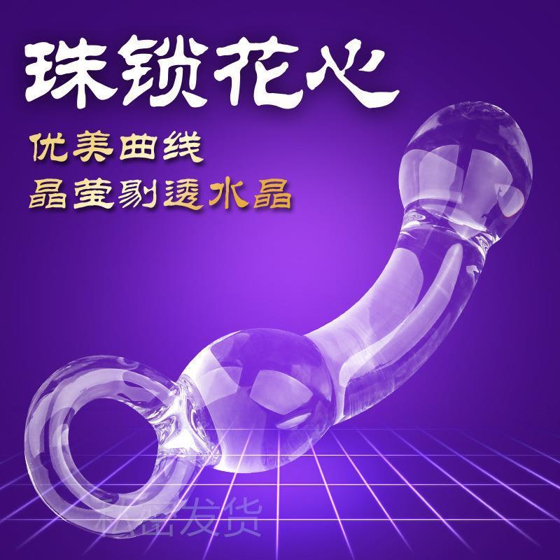 Glass-made femalemasturbation toy fake phallus adult product