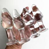 glass masturbation made used anus toy