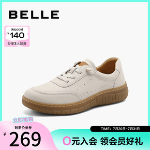 小皮鞋 牛津鞋 乐福鞋 B7N1DCM4 子深口单鞋 子豆豆鞋 百丽女鞋 女新款