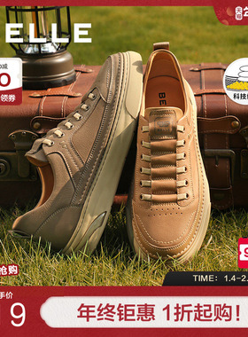 百丽男鞋复古运动鞋男冬季新商场同款一脚蹬工装鞋板鞋D3MB4DM4