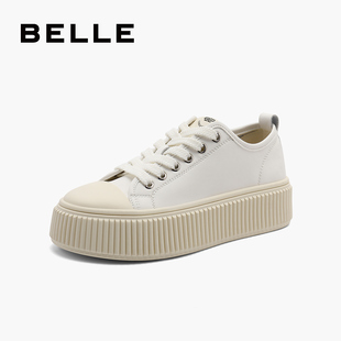 子厚底板鞋 小白鞋 新款 软底休闲鞋 B2057CM4 运动鞋 百丽女鞋