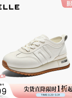 百丽复古小金甘跑道阿甘鞋女商场新款厚底增高运动休闲鞋F6P1DAM6