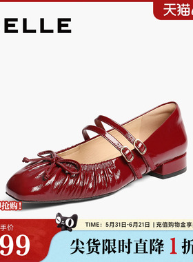 百丽女鞋子法式银色芭蕾风玛丽珍鞋春季新款绝美浅口单鞋3VD02AQ5