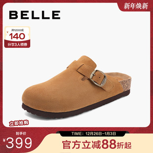 可外穿休闲包头拖鞋 百丽厚底勃肯鞋 夏季 子新款 B1908BH4 女鞋