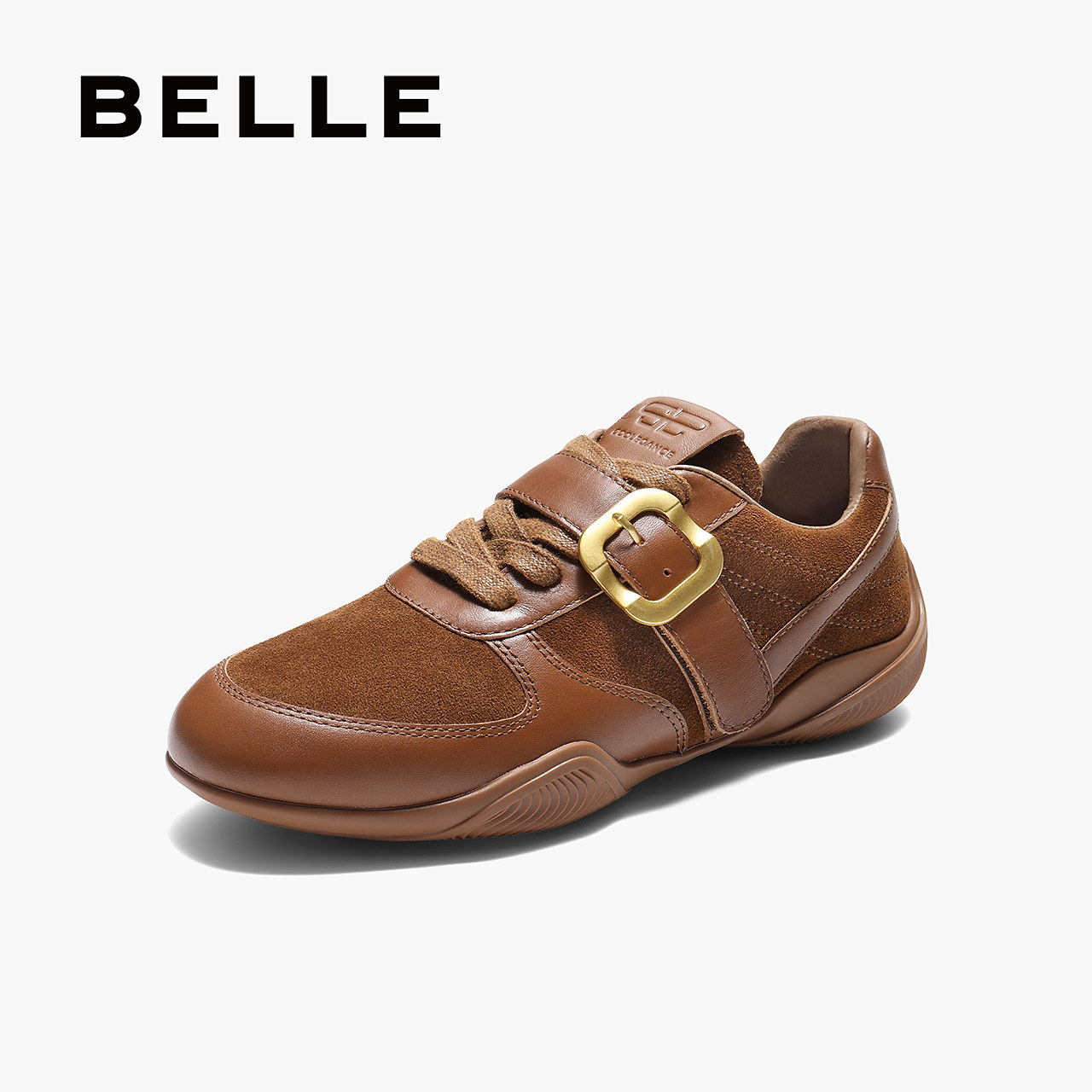 百丽女鞋子复古搭扣阿甘鞋德训鞋秋季新款赛车鞋休闲鞋E3N1DCM5,女鞋,时尚休闲鞋,淘宝优惠券,粉丝福利购,淘宝优惠卷
