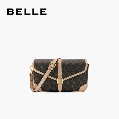 单肩通勤包包女百丽小方包同款