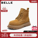 百丽女鞋 短靴子B2908DD5 休闲工装 真皮厚底英伦风马丁靴女冬季 新款