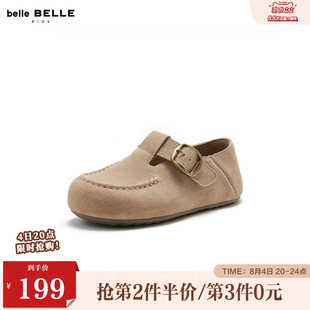 百丽伯爵吐司鞋女中童鞋勃肯鞋2026新款可两穿一脚蹬单鞋10712A86