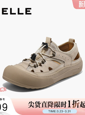 百丽女鞋子厚底溯溪鞋女夏季新款透气涉水运动休闲凉鞋B2502BK5