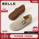 一脚蹬乐福鞋 百丽复古勃肯鞋 B1737AM4 鞋 子深口单鞋 女春季 新款