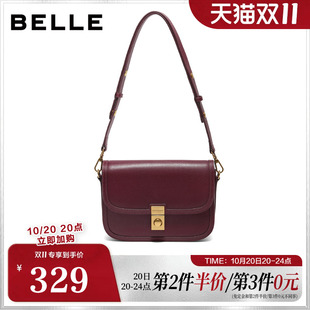 百丽包包女冬季新款商场同款高级简约百搭单肩斜挎小方包BL872DX5