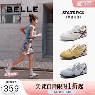 复古薄底德训鞋 运动休闲鞋 新款 赛车鞋 3QS28BM5 女鞋 百丽美式