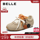 带阿甘芭蕾德训鞋 女秋季 新款 百丽薄底双鞋 休闲运动鞋 子E2M1DCM5