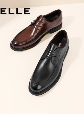 百丽商务正装皮鞋加绒保暖男新款真皮德比鞋新郎结婚鞋子B3GK3CM1