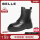 加绒厚底英伦风短靴黑色马丁靴女鞋 百丽女靴子冬季 新款 B9M1DDD4
