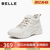 休闲鞋 高帮加绒棉鞋 E6K1DDD5 新款 百丽厚底增高运动休闲靴女冬季