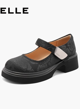 百丽厚底增高运动玛丽珍鞋女款新款新中式粗高跟浅口单鞋B1914CQ4