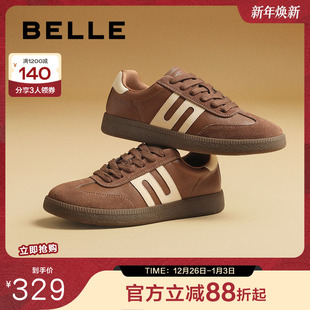 子复古德训鞋 百搭休闲鞋 2025新款 运动鞋 D3B1DAM5 春季 百丽女鞋
