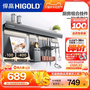 厨房置物架挂件壁挂架磁吸刀架厨具调味收纳架挂钩 HIGOLD 悍高