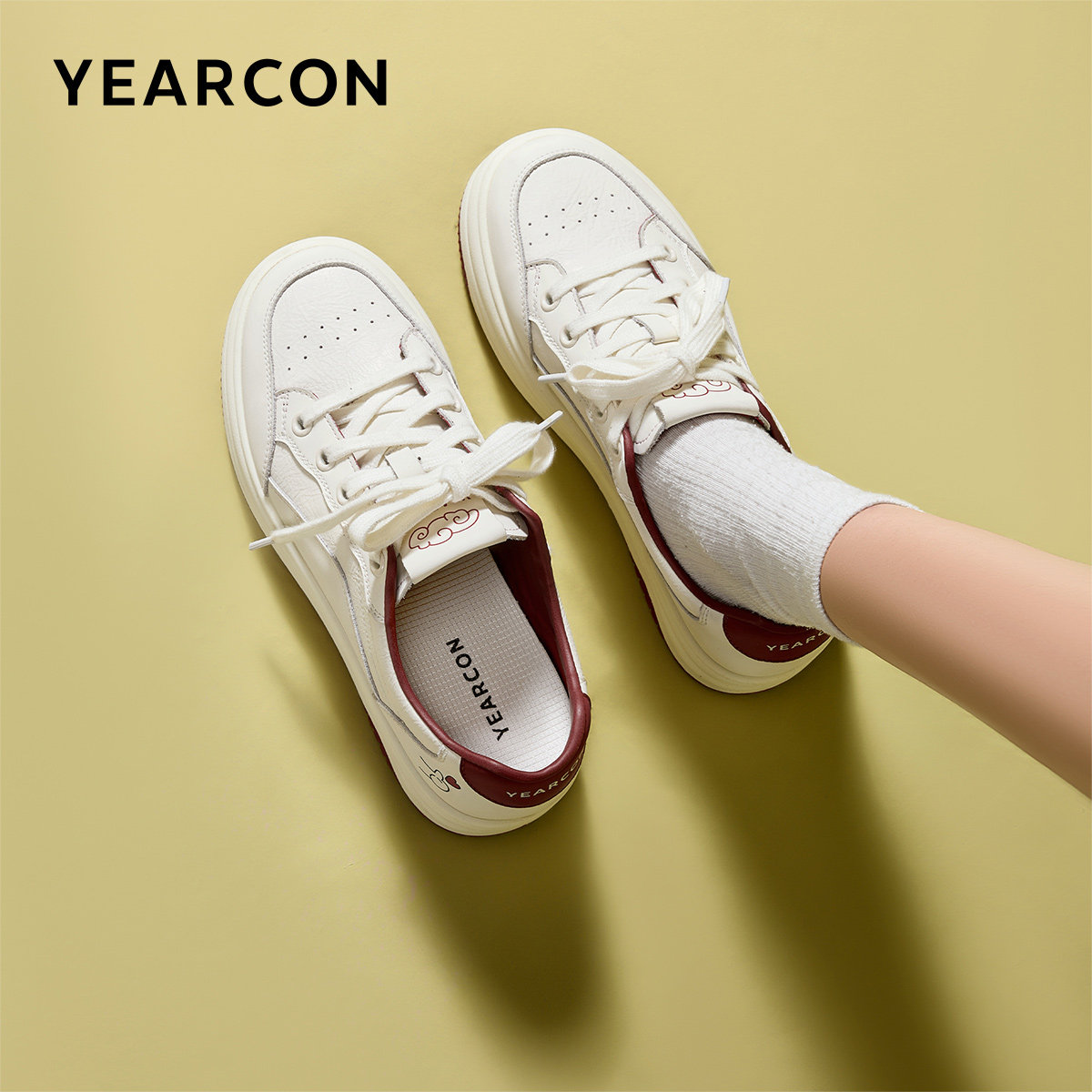 意尔康官方正品女鞋板鞋小白鞋百搭运动鞋轻便舒适休闲鞋潮流