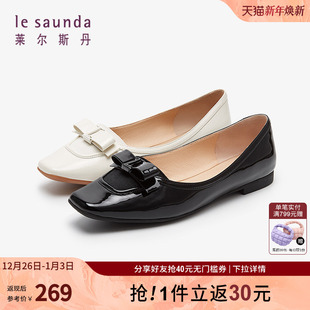 01215 5M32806 莱尔斯丹时尚 优雅蝴蝶结方头浅口粗跟通勤女单鞋