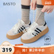 新款 德训鞋 时尚 百思图2025夏季 复古运动厚底女休闲鞋 I5790BM5