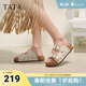 新款 凉拖春季 CQ601BT5奥莱 女外穿沙滩鞋 TATA他她休闲厚底勃肯拖鞋