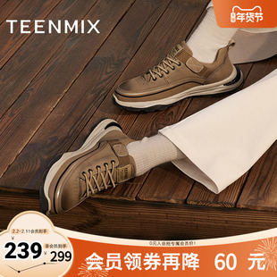 天美意男鞋英伦户外工装鞋男休闲鞋冬3YA01DM4