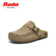 牛剖皮凉拖鞋 Bata勃肯包头女2025春季 新款 外穿厚底一脚蹬H3096AH5